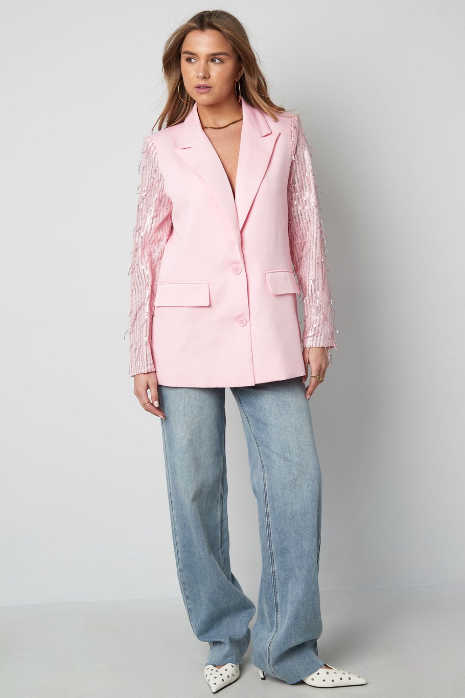 Blazer glitter sleeves - Red Picture4